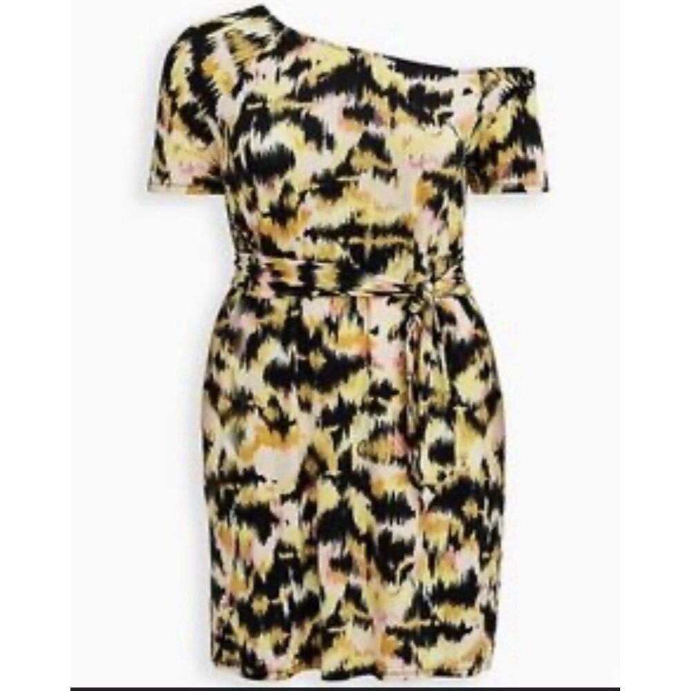 TORRID Off The Shoulder Yellow/black Print Dress 4X